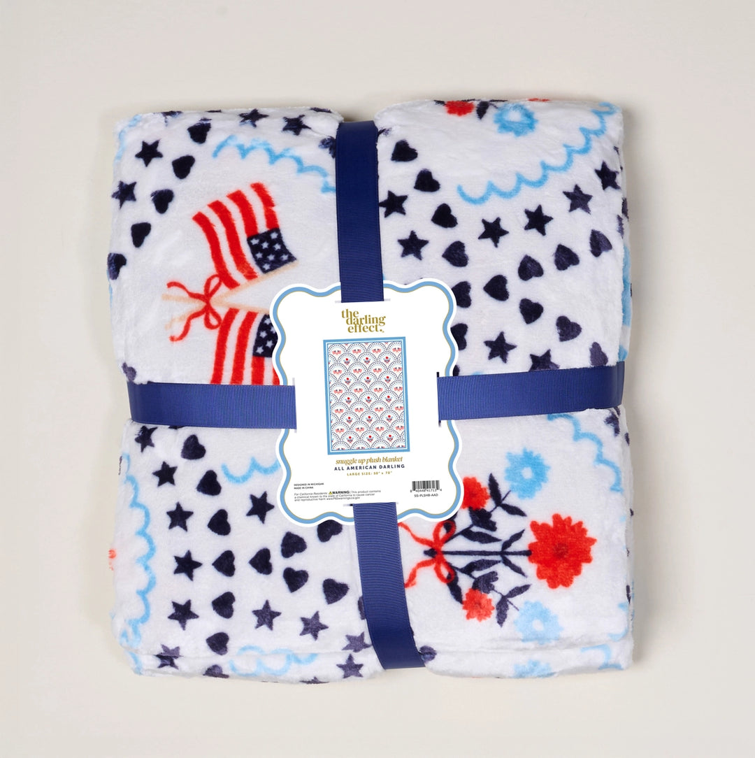 Snuggle Up Plush Blanket - All-American Darling by The Darling Effect