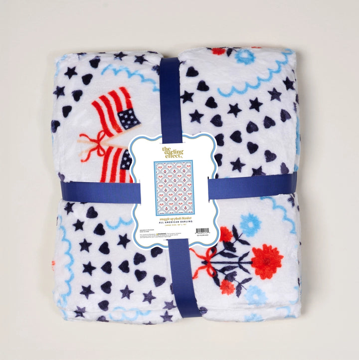 Snuggle Up Plush Blanket - All-American Darling by The Darling Effect