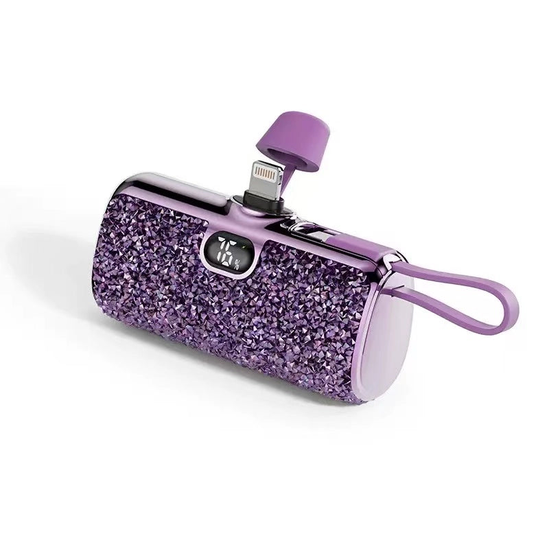 5000 mAh USB-C Glitter Power Bank by Tech Trendz (Ships in 2-3 Weeks)