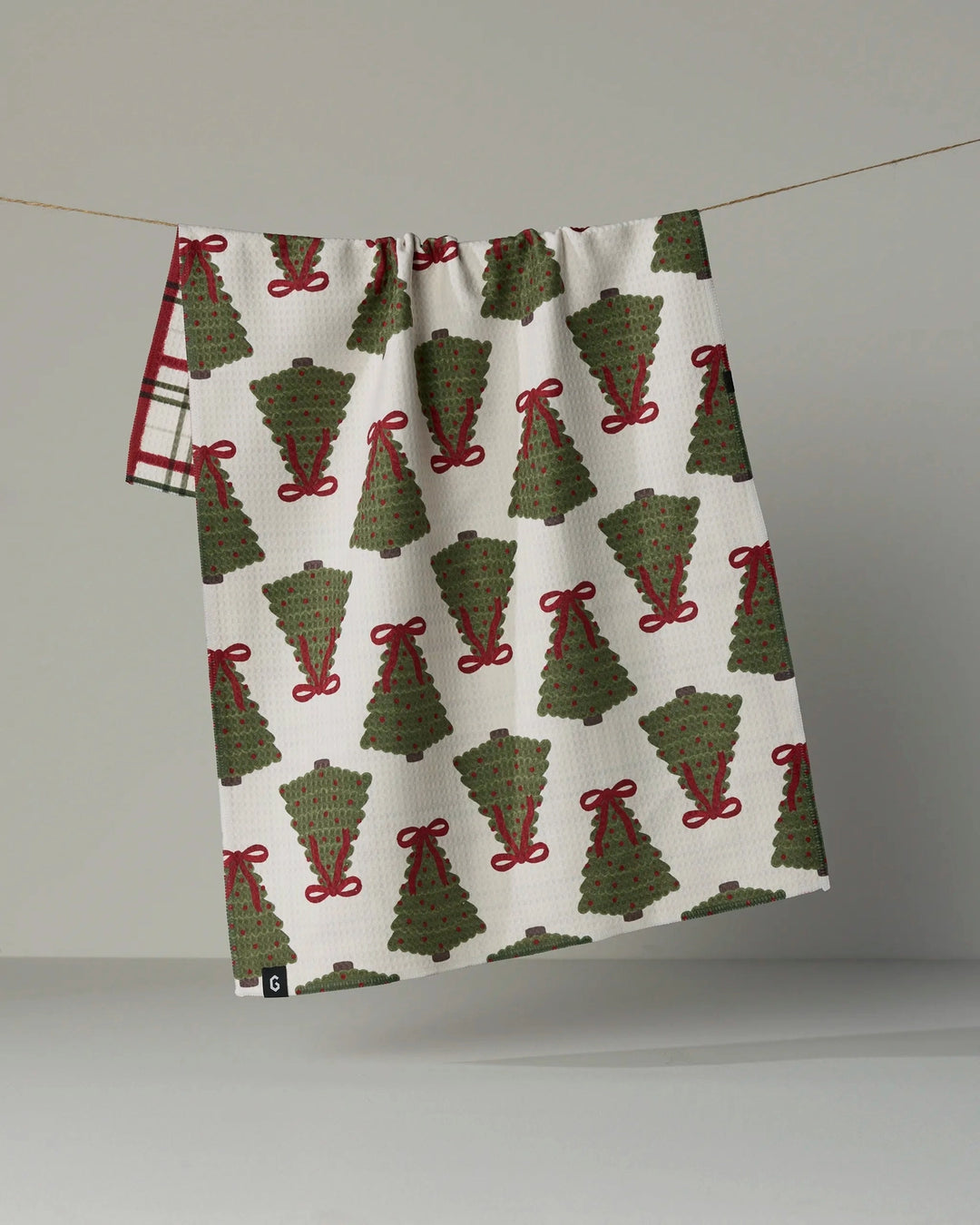Ribbon Pines Luxe Kitchen Towel by Geometry