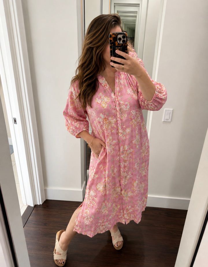 Checkered Floral Midi by POL