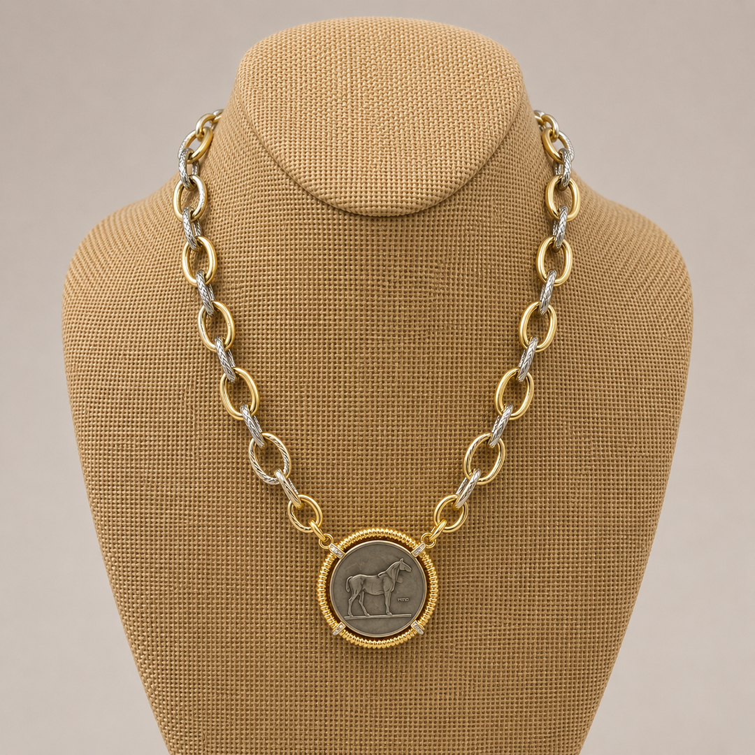 JULY PREORDER: CHAMPION TWO TONE NECKLACE by Rachel Marie Designs (Ships in 2-3 Weeks)