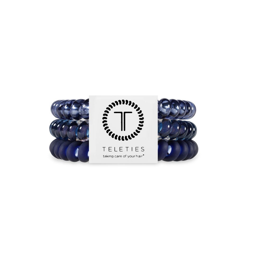 Spiral Hair Coils Small Nightfall Navy Hair Ties by Teleties