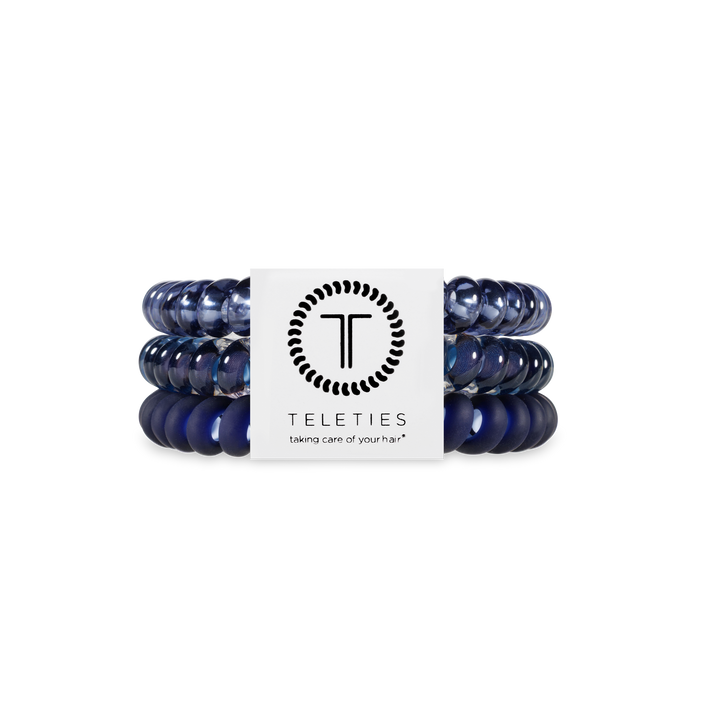 Spiral Hair Coils Small Nightfall Navy Hair Ties by Teleties
