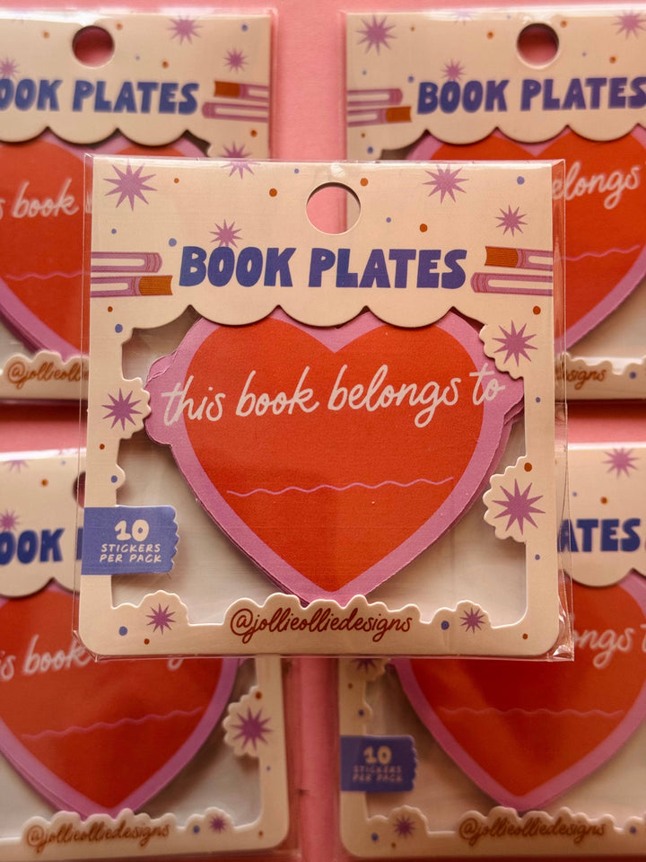 Heart Book Plate Sticker Pack
