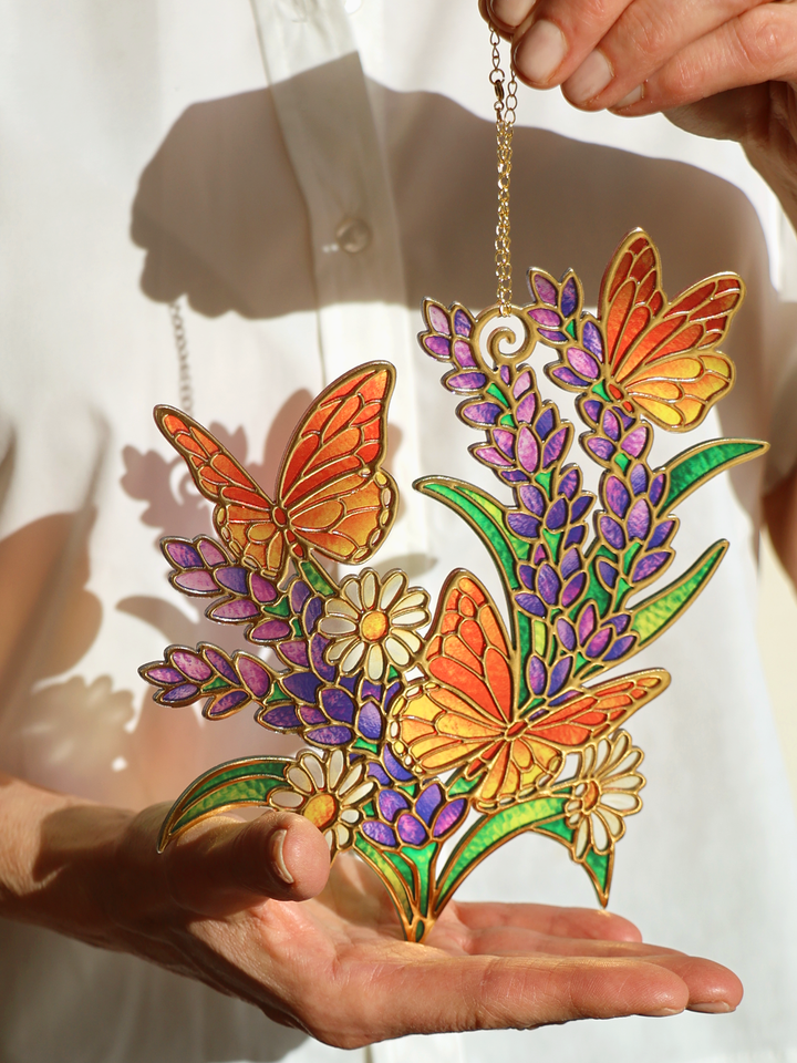 Lavender & Butterflies Suncatcher