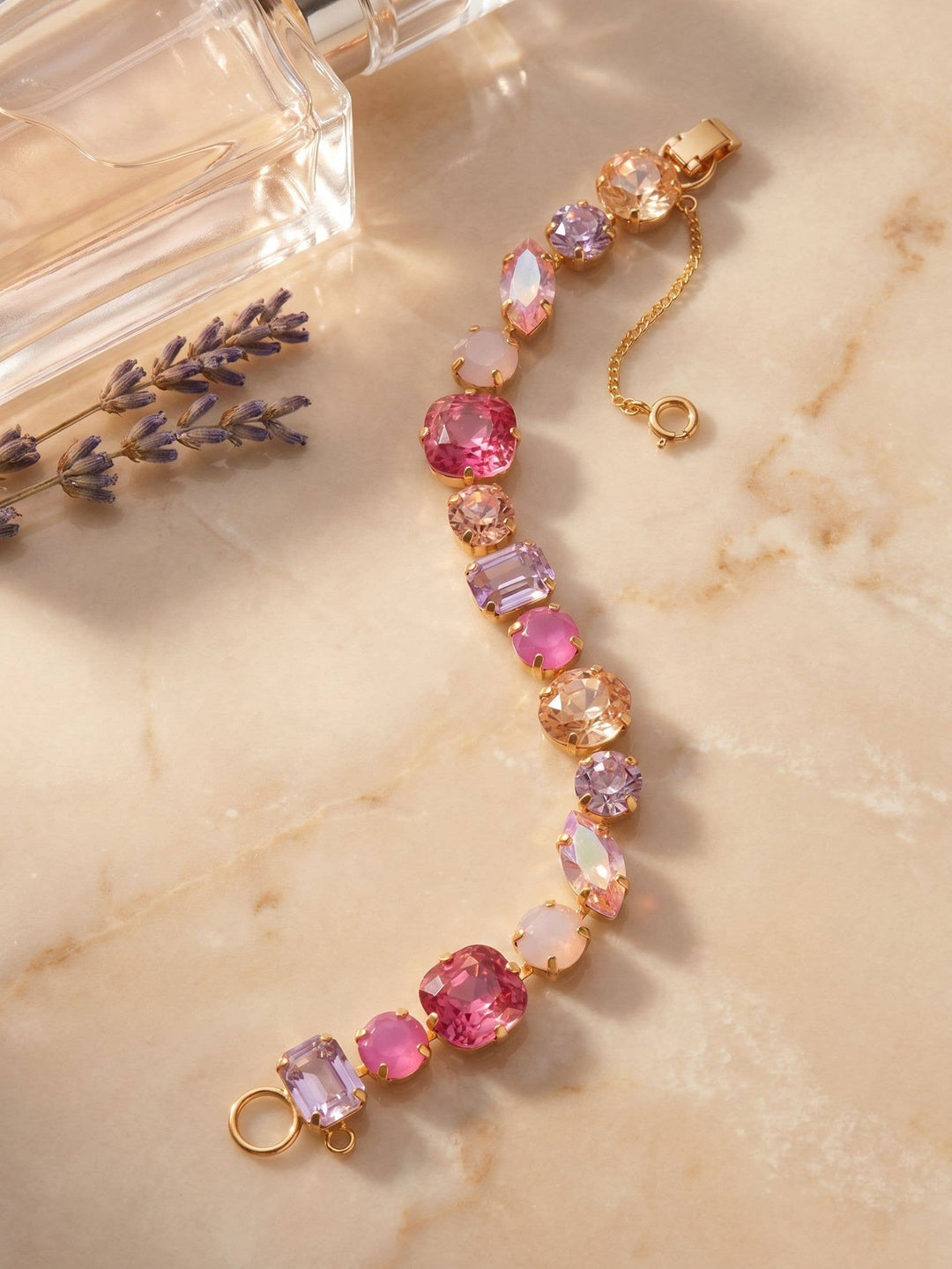 Teddy Tennis Bracelet - Pink by Sorrelli