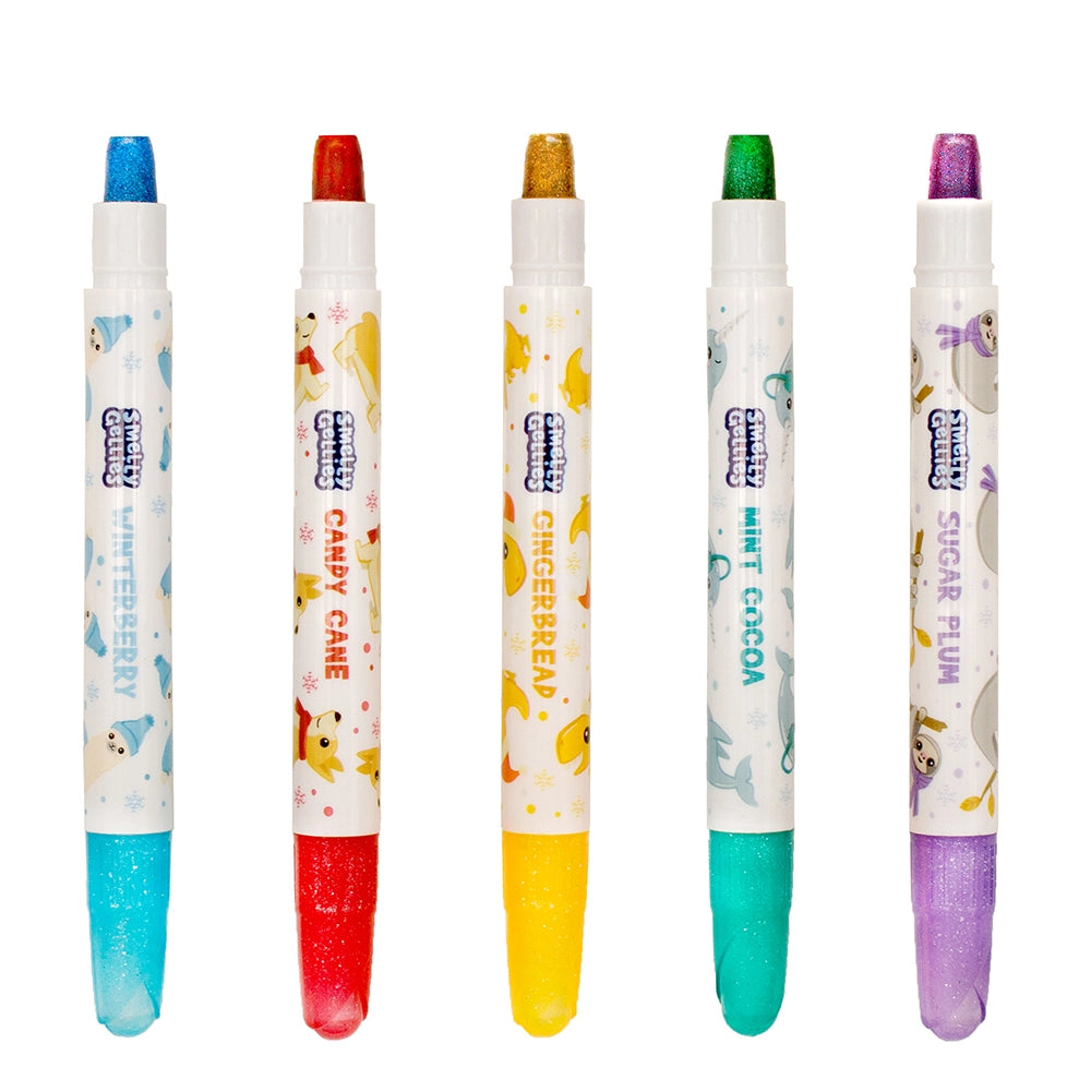 Holiday-Scented Glitter Gel Coloring Sticks