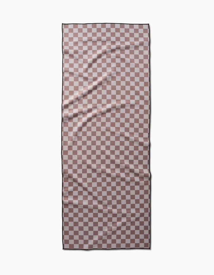 Chic Checker Yoga Towel by Geometry