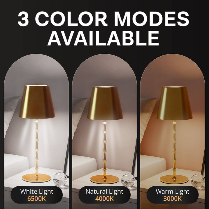 Gold Rechargeable Touch Control LED Lamp