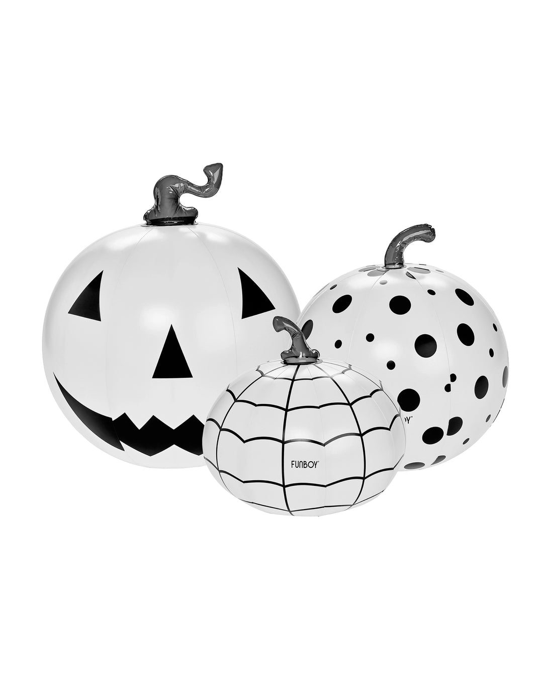 Black & White Halloween Inflatable Pumpkins - Set of 3 by Funboy