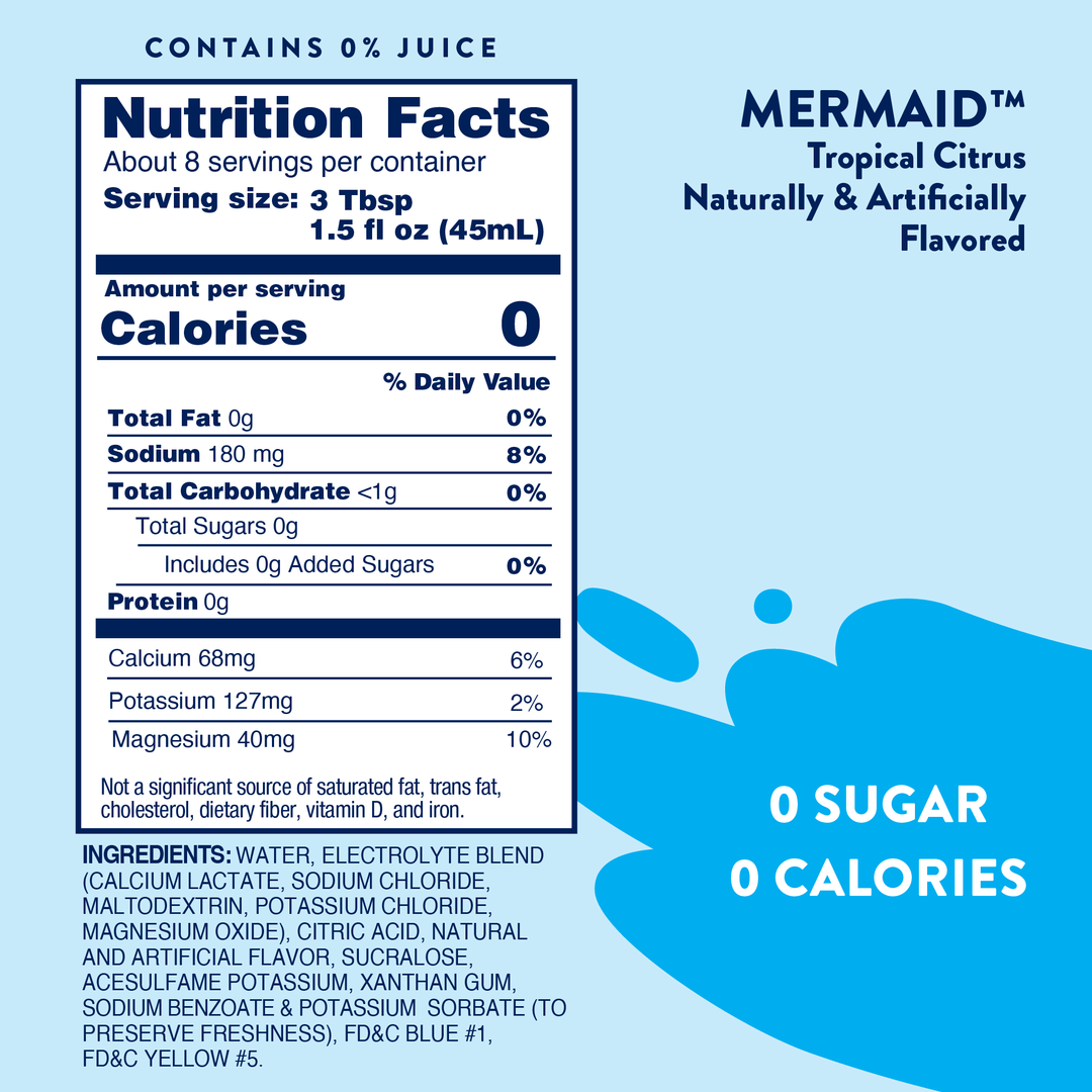 Sugar Free Electrolyte Hydration Syrup - Mermaid