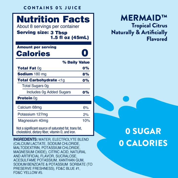 Sugar Free Electrolyte Hydration Syrup - Mermaid