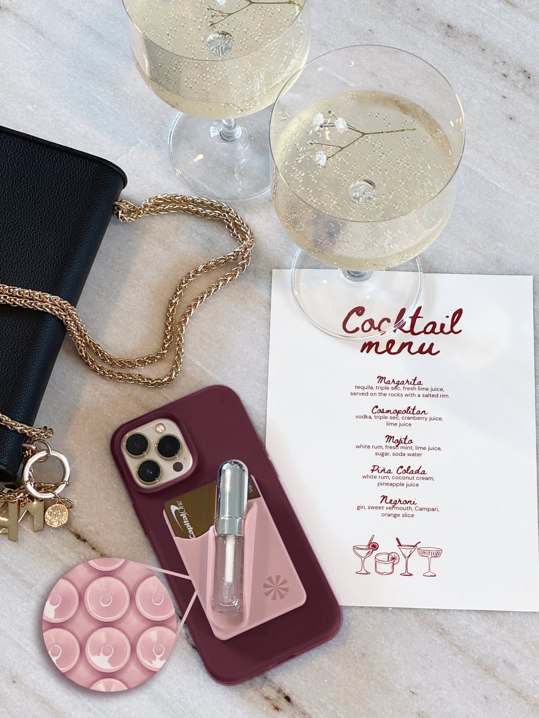 Bare Necessities Phone-Back Pocket - Pink