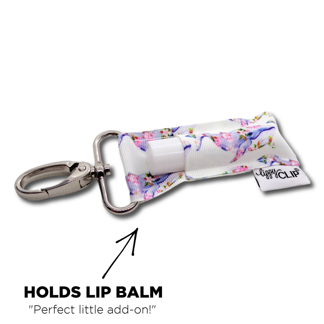 Floral Whale LippyClip® Lip Balm Holder for Chapstick (PREORDER: Ships in 2-3 Weeks)