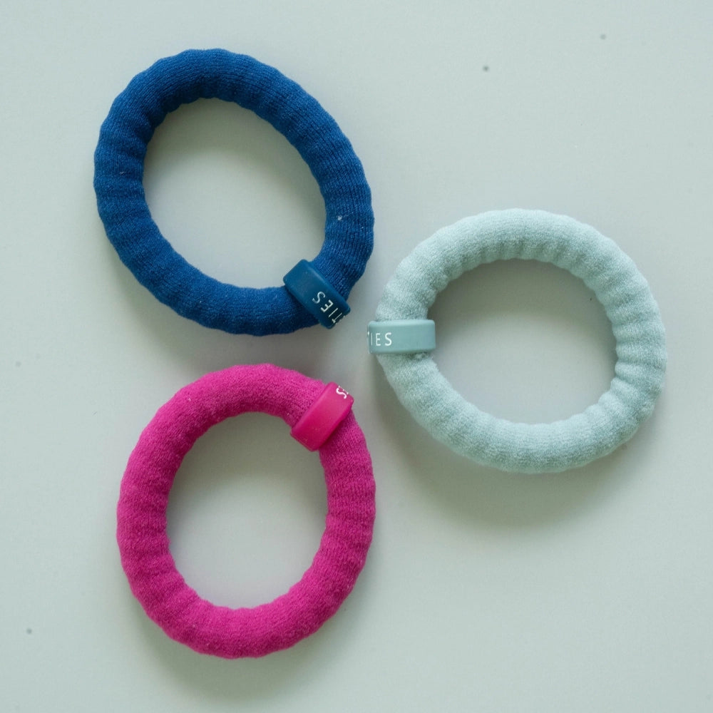 Teleties Nylon Hair Ties - Small Band Pack of 3 - Autumn Assortments
