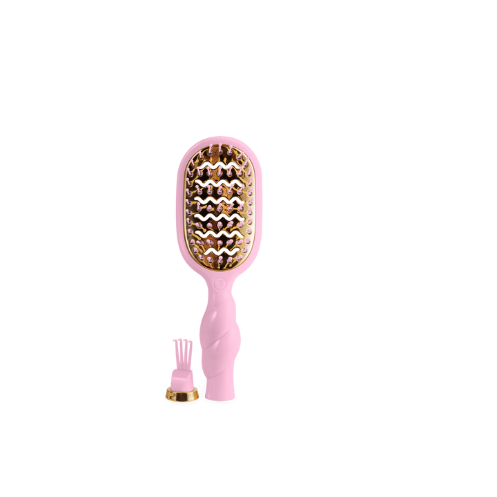 Bubblegum Pink Mini Vented Hair Brush by Teleties (Ships Next Week)