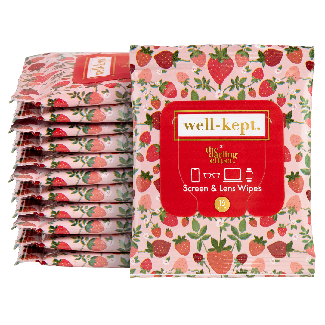 Screen & Lens Wipes - Strawberry Fields by Well-Kept