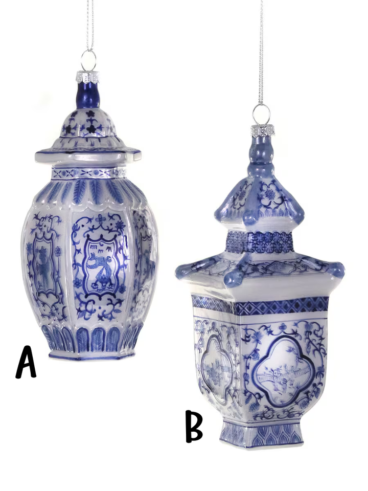 Blue Ginger Jar Ornament