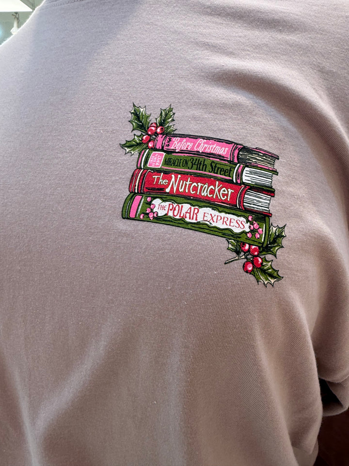 'One More Chapter Please' Christmas Books Long Sleeve Tee by Simply Southern