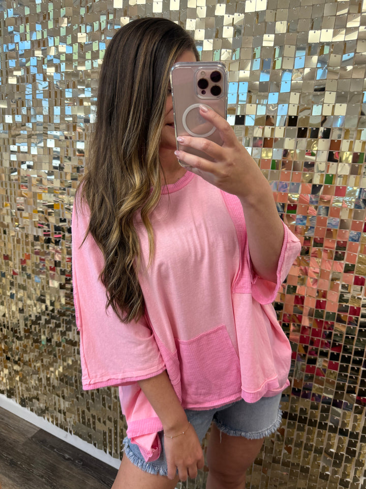 Oversized Patchwork Top by POL