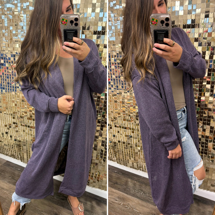 Hideaway Travel Cardigan by Dear Scarlett - Violet Dream