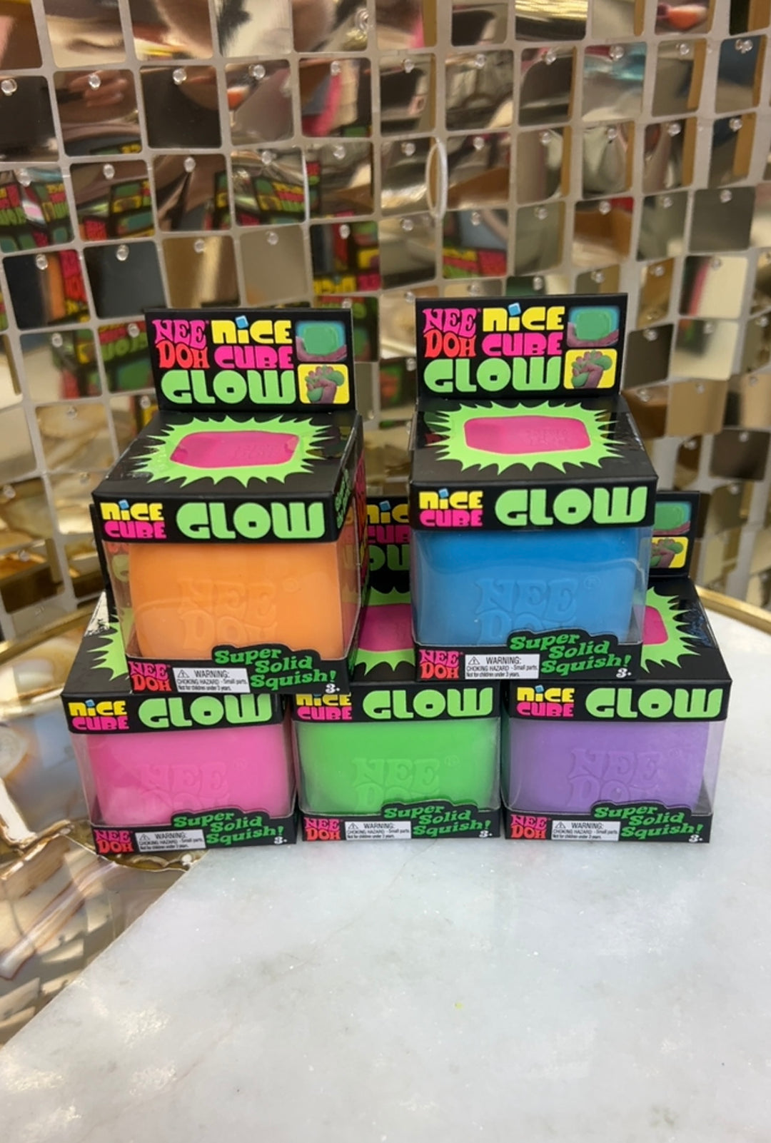 Nee Doh Glow In The Dark Nice Cube