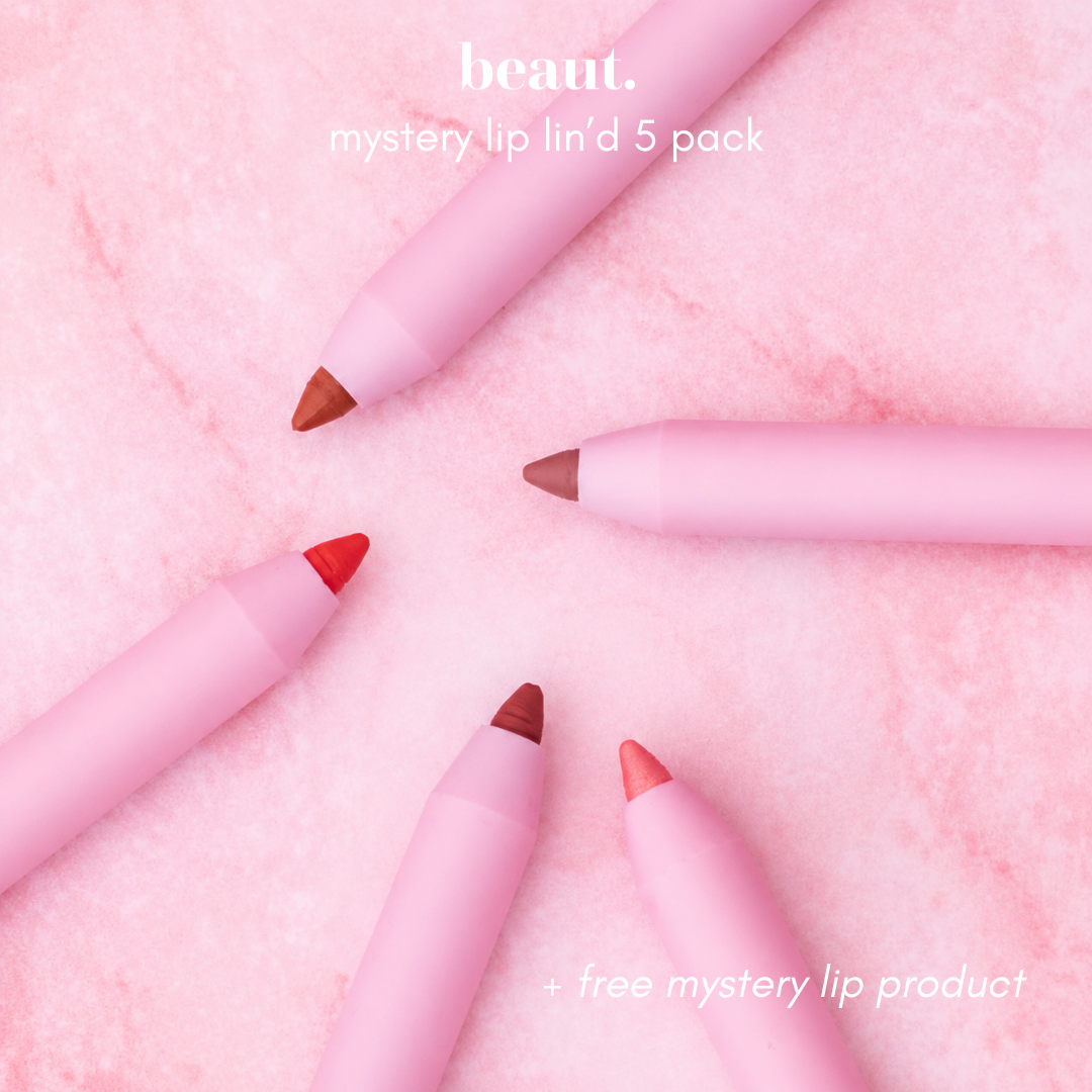 lip lin'd pack of 5 + free mystery lip by beaut. (Ships in 2-3 Weeks)