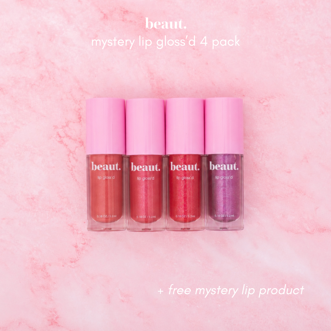 lip gloss'd pack of 4 + free mystery lip by beaut. (Ships in 2-3 Weeks)