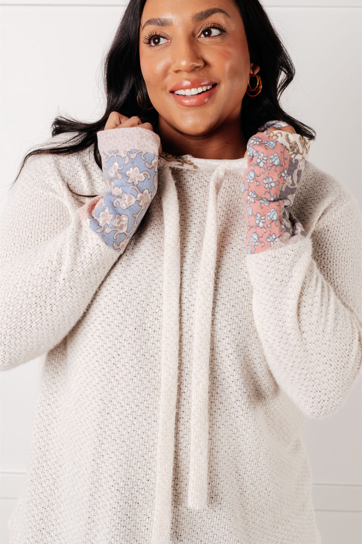 A Tad Chilly Waffle Knit Hoodie - 8/17