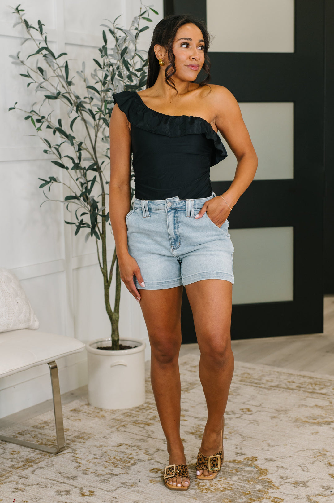 A Tan Line Happiness One Piece Swim Suit in Black - 5/4