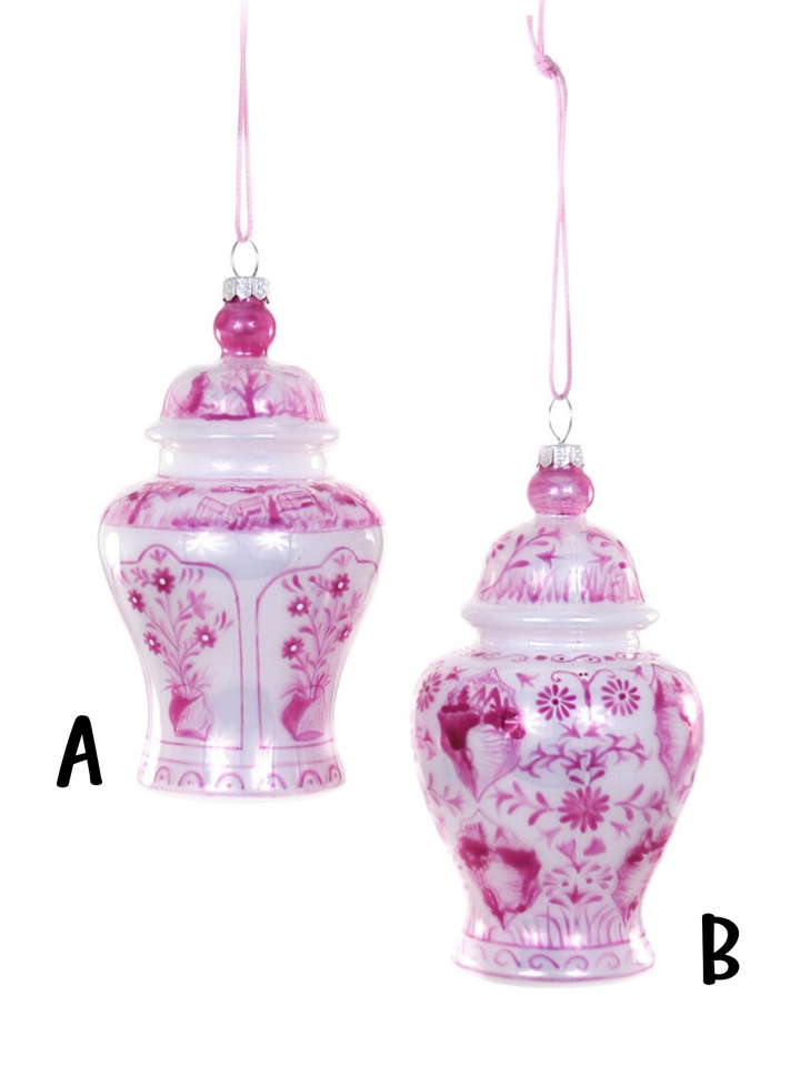 Pink Ginger Jar Ornament