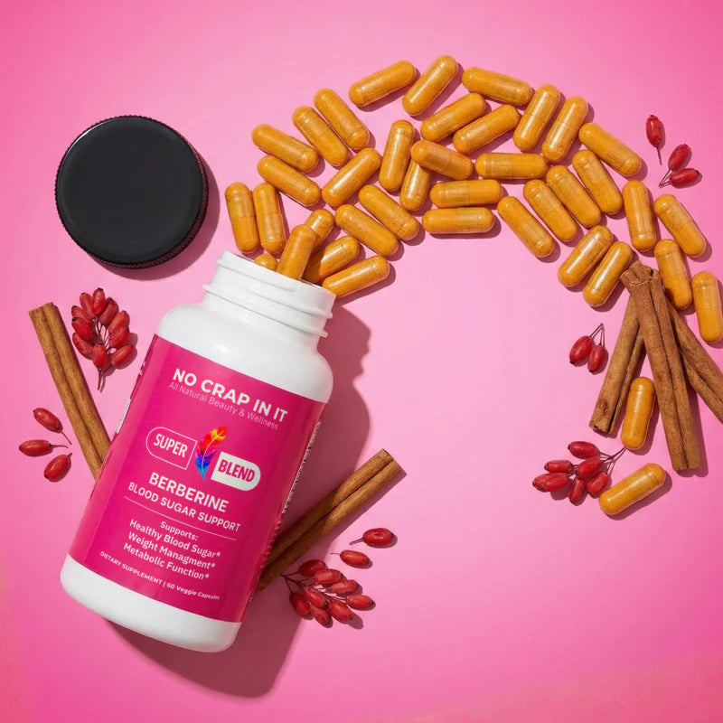 Super Blend Vitamin Supplements - Berberine Blood Sugar Support by No Crap In It (PREORDER: Ships in 2-3 Weeks)