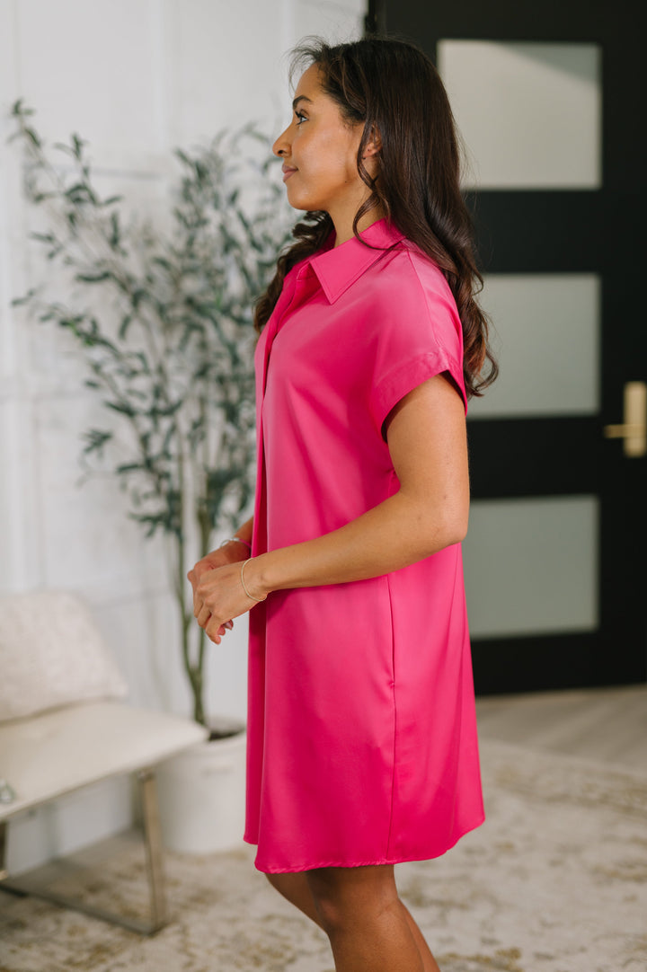 All of My Business Collared Shirt Dress - 5/5