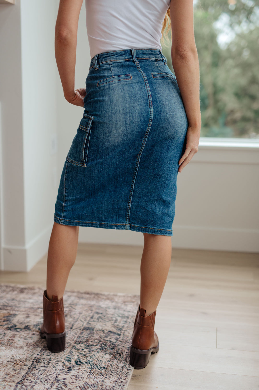 Always Be There Cargo Denim Skirt by Judy Blue
