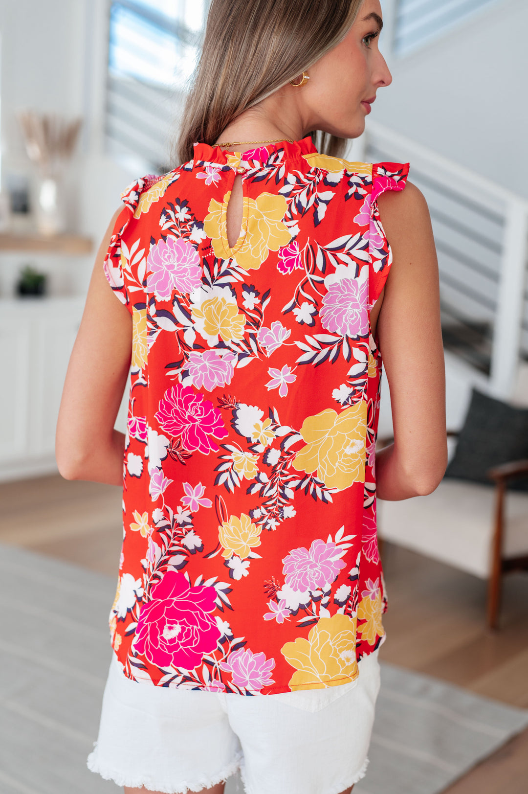 Among The Flowers Floral Top - 6/4