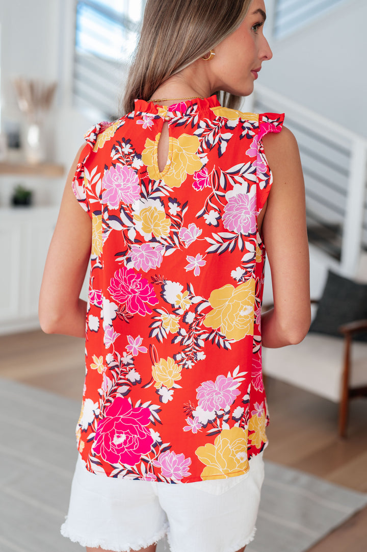 Among The Flowers Floral Top - 6/4