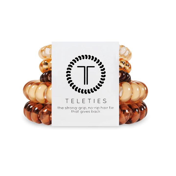 Teleties Hair Tie - Large and Small Band Pack of 5 - Anything But Basic