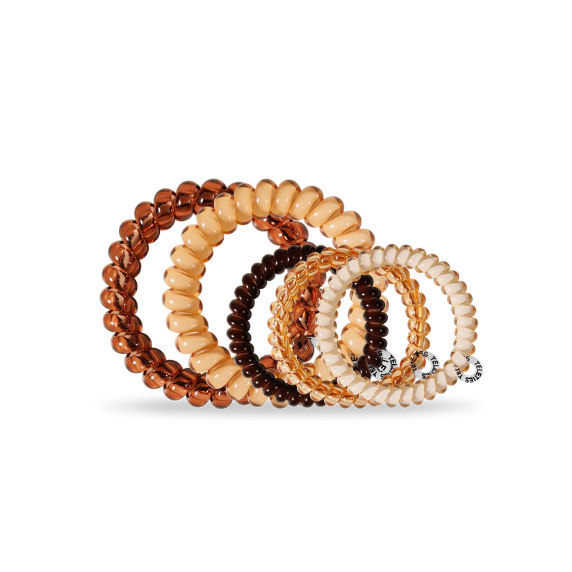 Teleties Hair Tie - Large and Small Band Pack of 5 - Anything But Basic