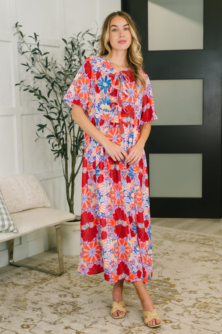 Art of Loving Bow Detail Floral Dress - 8/13
