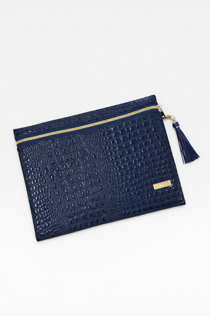 MJ VAULT RELEASE: Luxe Navy Bubble Gator by Makeup Junkie (Ships in 5-6 Weeks)