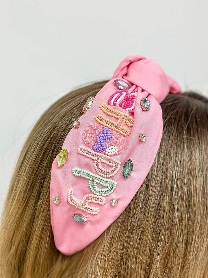 'Hoppy Easter' Beaded Headband - Choice of Color