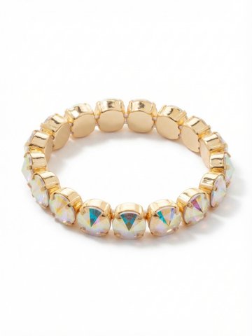 London Stretch Bracelet by Sorrelli - Crystal Aurora Borealis