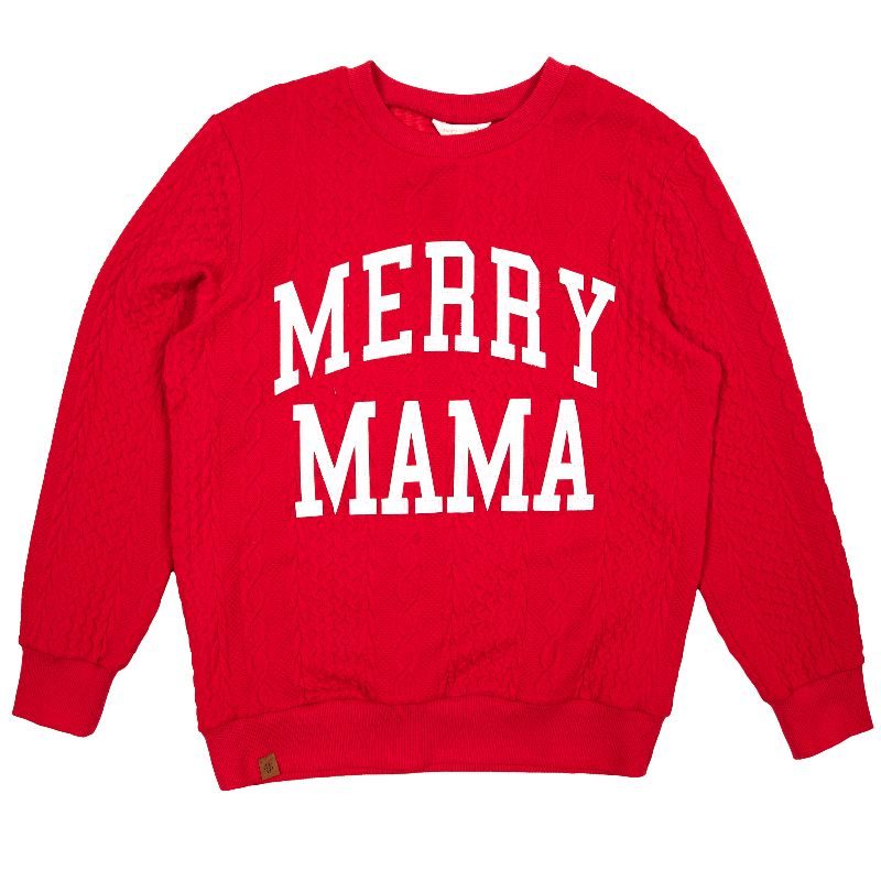 'Merry Mama' Braided Sweatshirt by Simply Southern