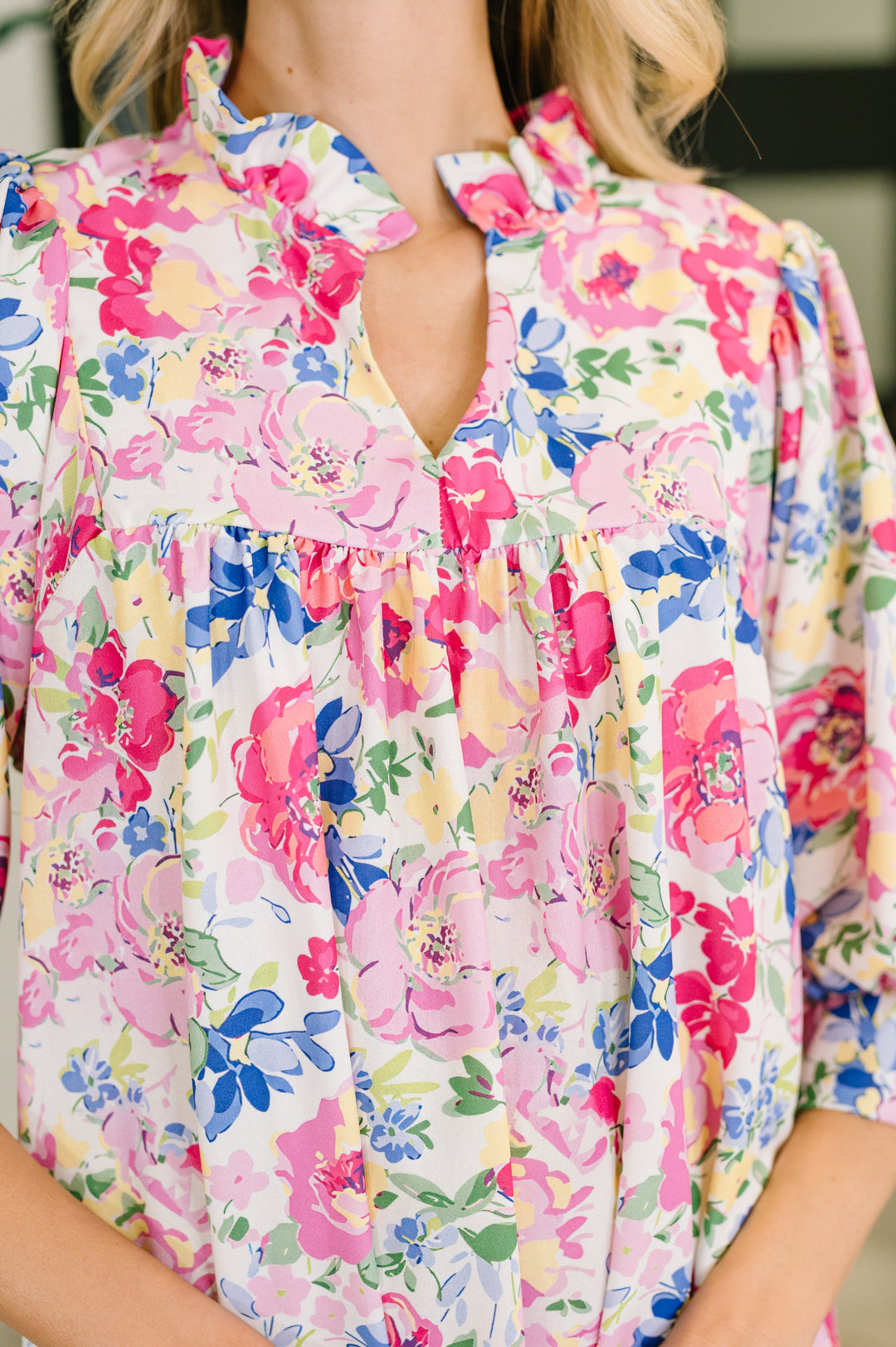 Barely Catch My Breath Notch Neck Dress - 7/16