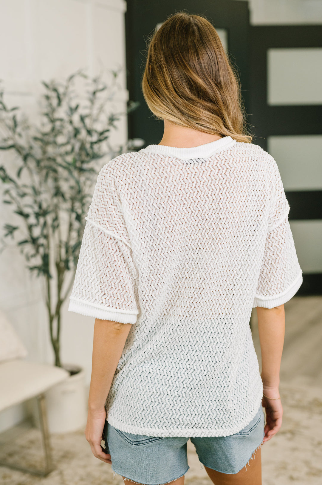 Beginning to Care Textured Oversized Top - 6/9