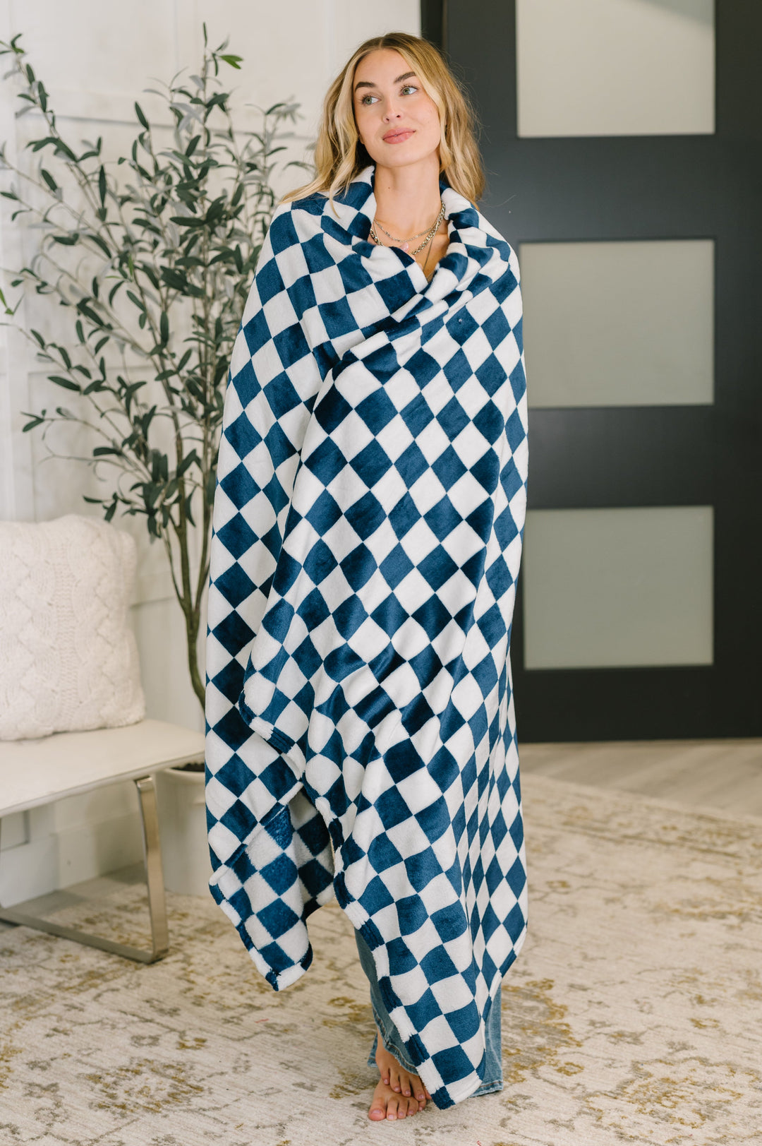 Berry Cozy Checkered Blanket - 12/15