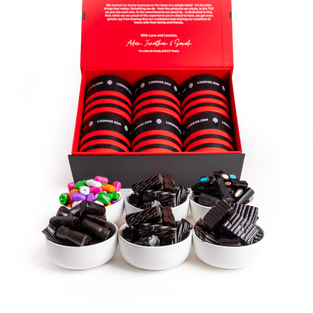 Black Licorice Sampler 6 Gift Box - Treats Live