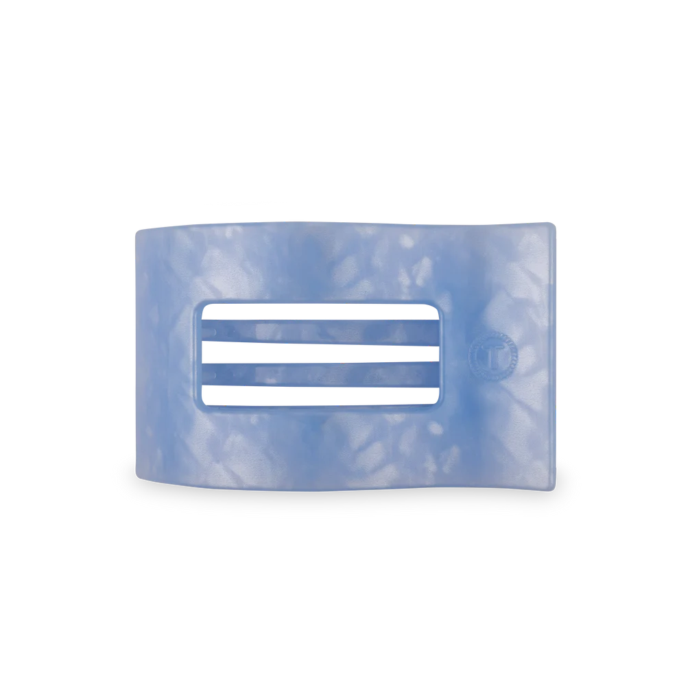 Medium Teleties Flat Rectangle Clip - Blue Lagoon
