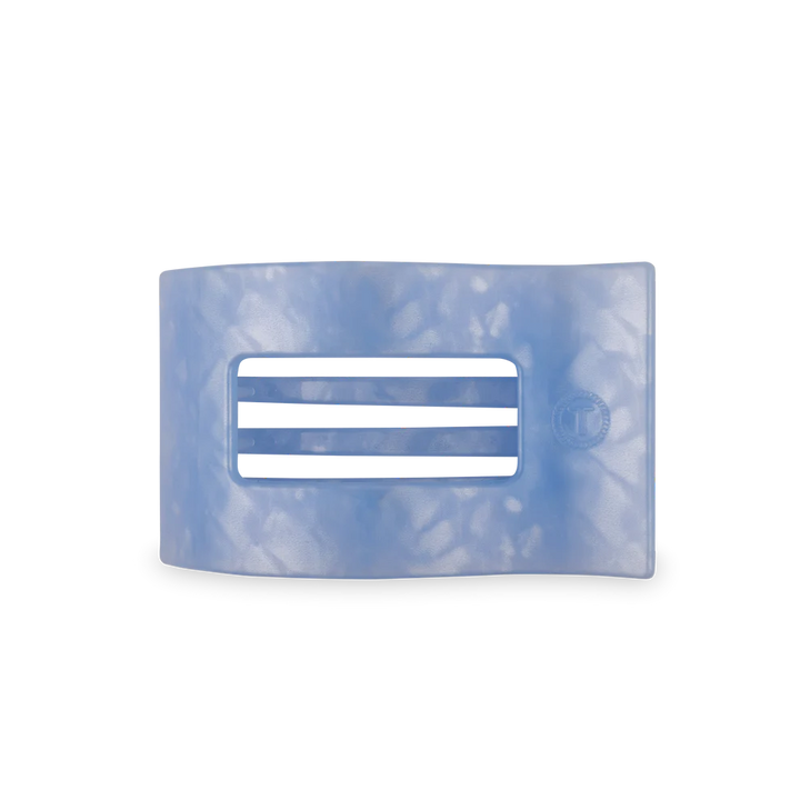Medium Teleties Flat Rectangle Clip - Blue Lagoon